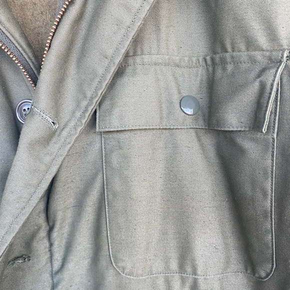 Vintage Military Cold Weather Olive Sateen Flight Jacket Size Medium 38 40 - Picture 6 of 7